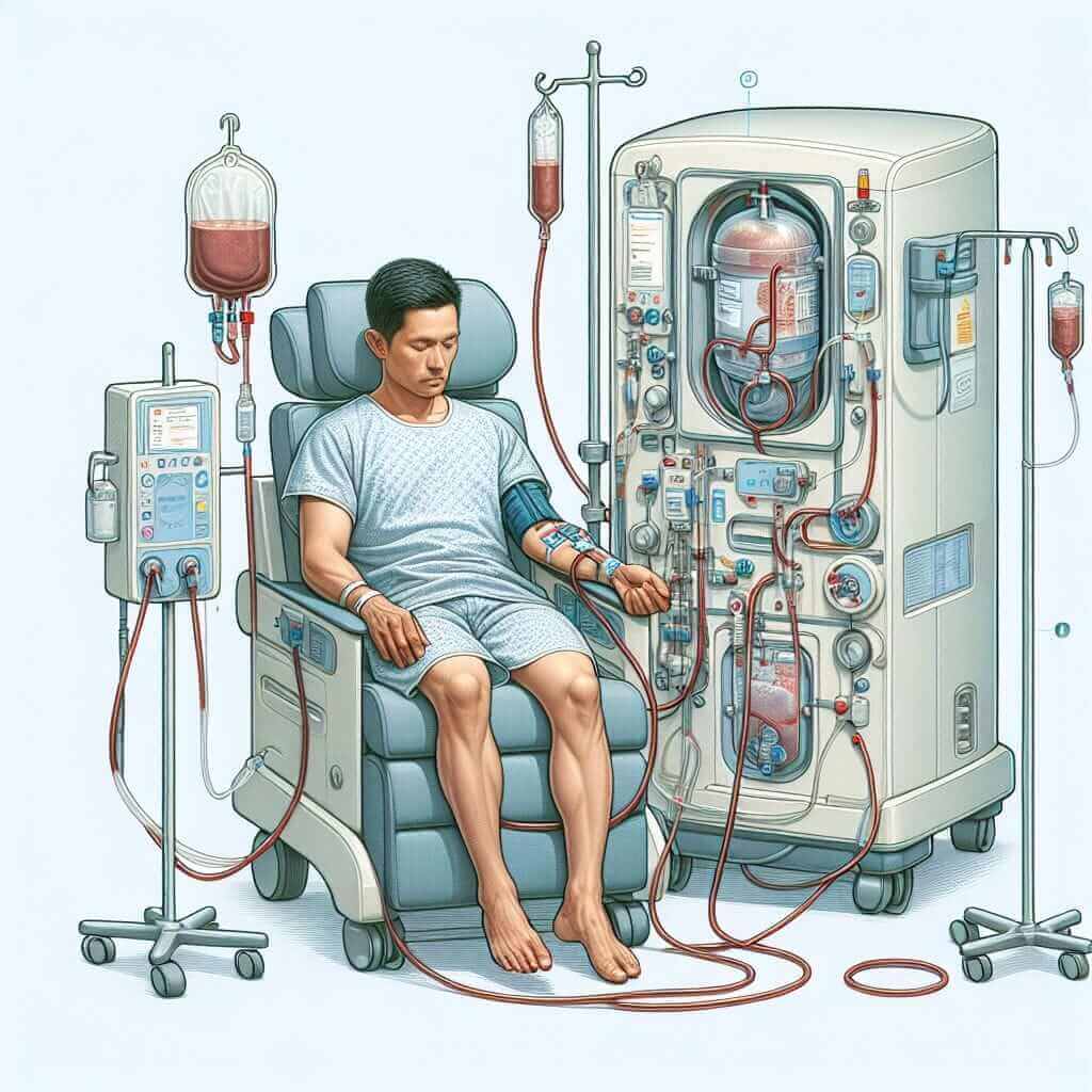 Hemodialysis (HD) is a medical procedure used to remove waste products and excess fluid from the blood when the kidneys are no longer able to perform these functions effectively.